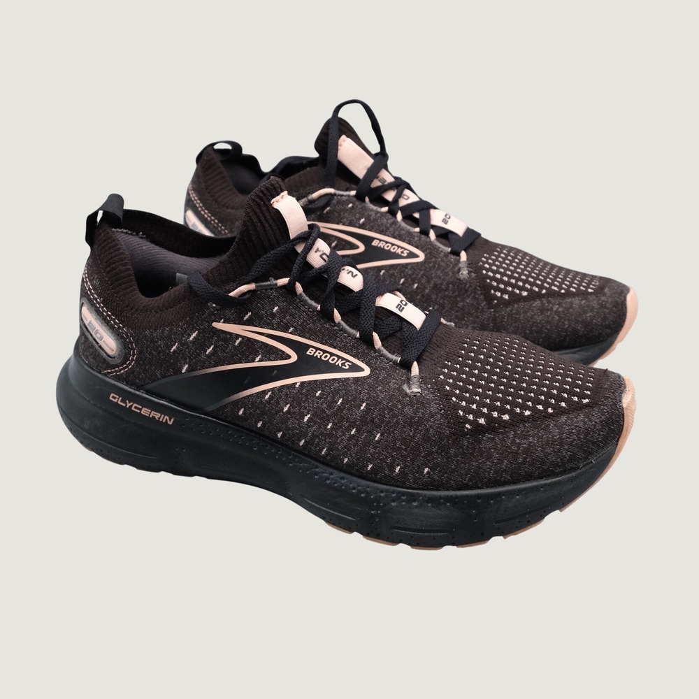 Brooks Glycerin StealthFit 20 9 Black Peach Running Shoes 1203721B026